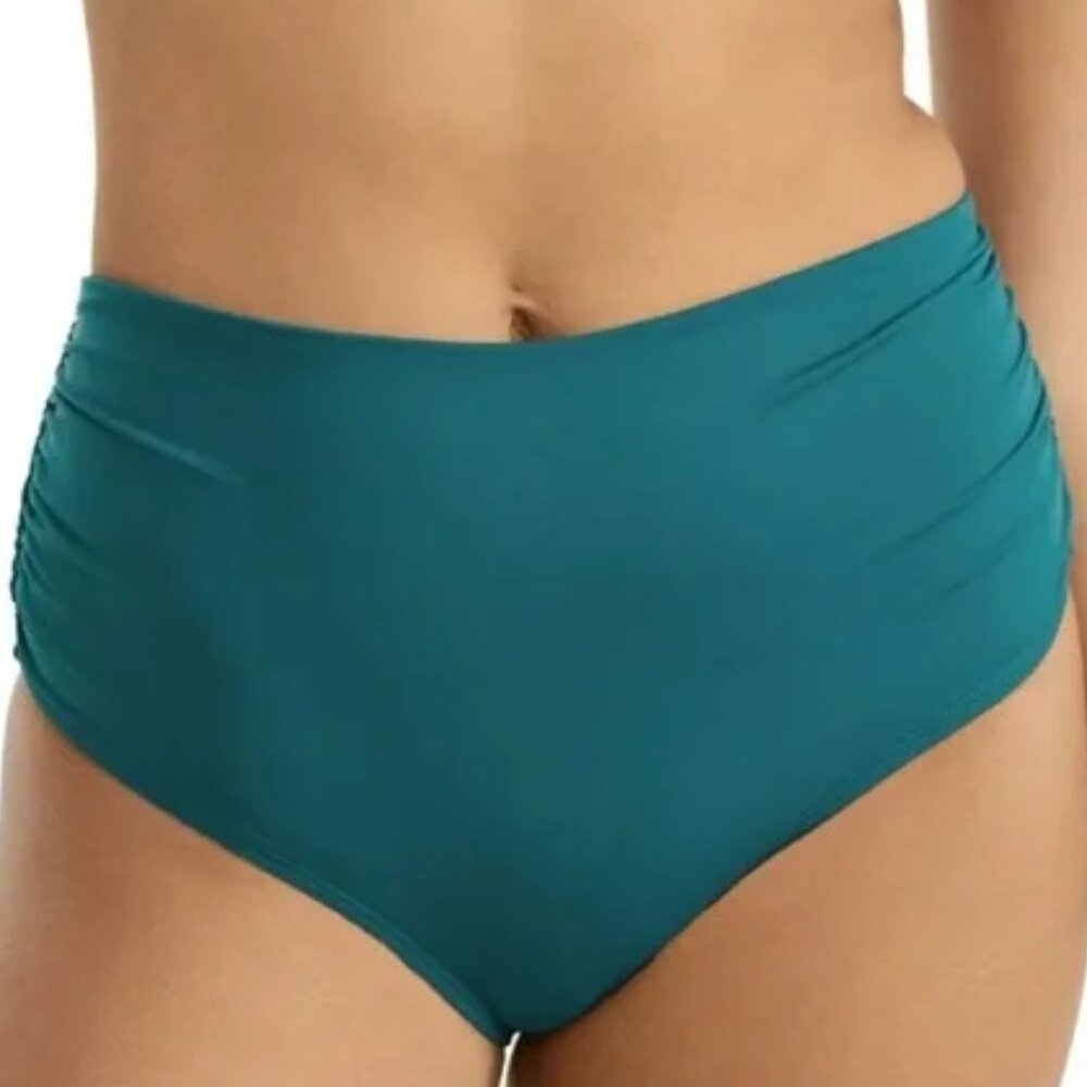 Anne Cole Live In Color Convertible High Waist Bikini Bottom Deep Sea Blue 18W